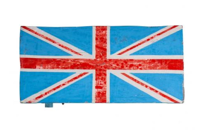 Hand Painted British Bulldog Narrow 1 Door Cabinet