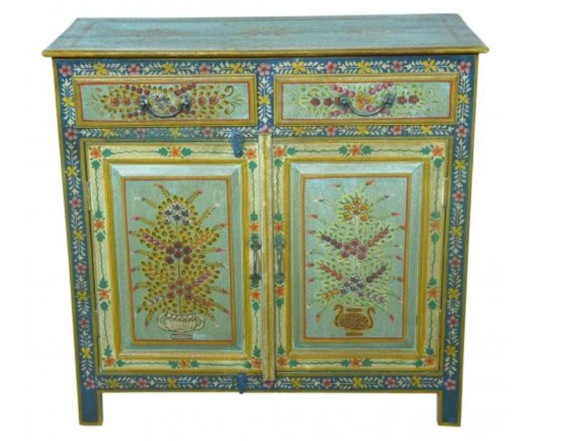Hand Painted 2 Door Cabinet