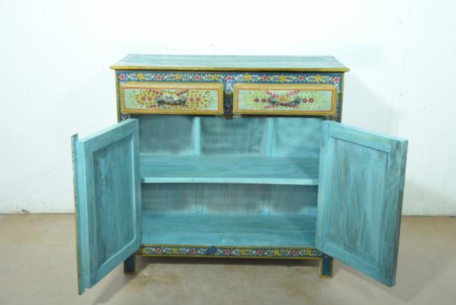 Hand Painted 2 Door Cabinet