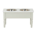 Serene Collection Pet Feeder Table - White