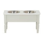 Serene Collection Pet Feeder Table - White