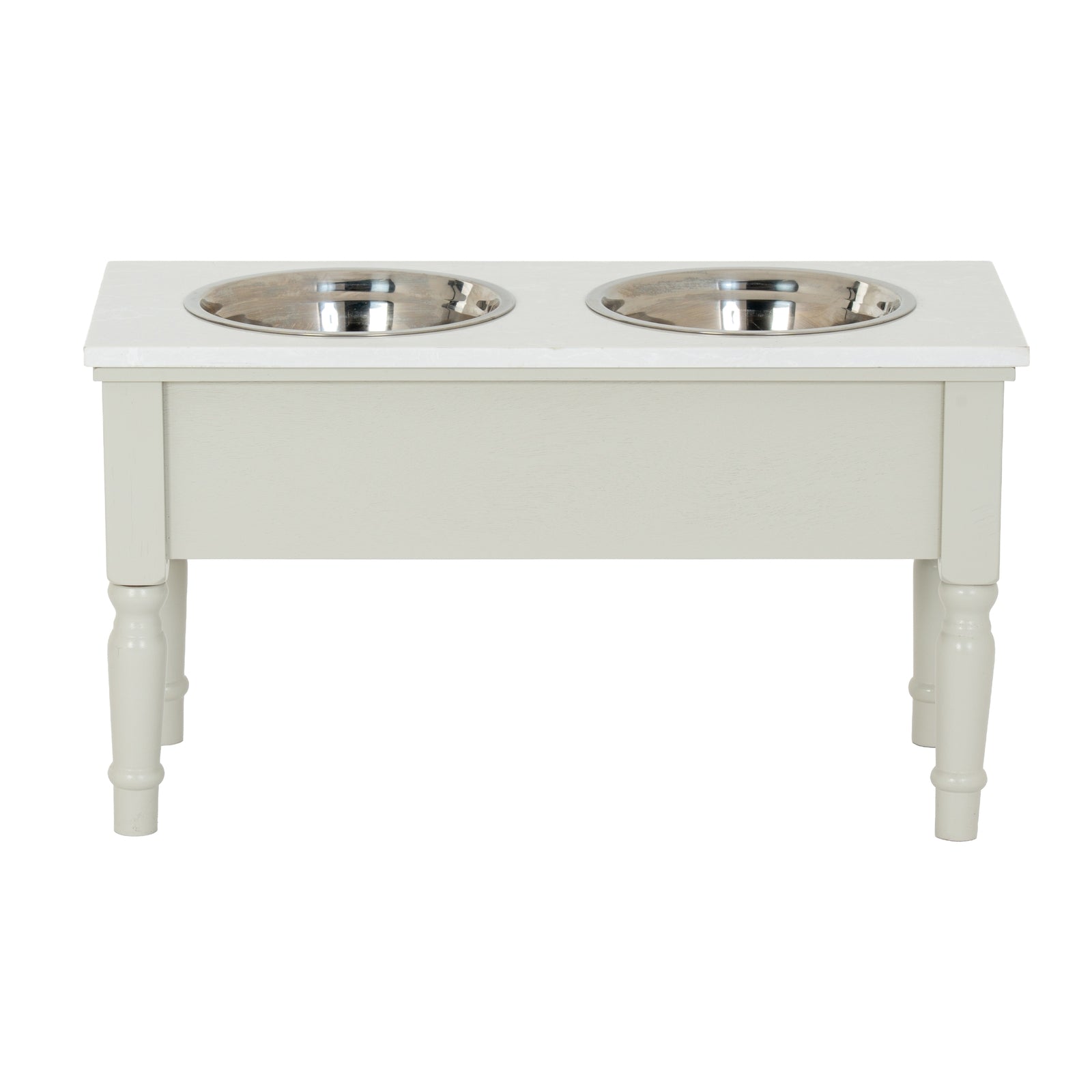 Serene Collection Pet Feeder Table - White