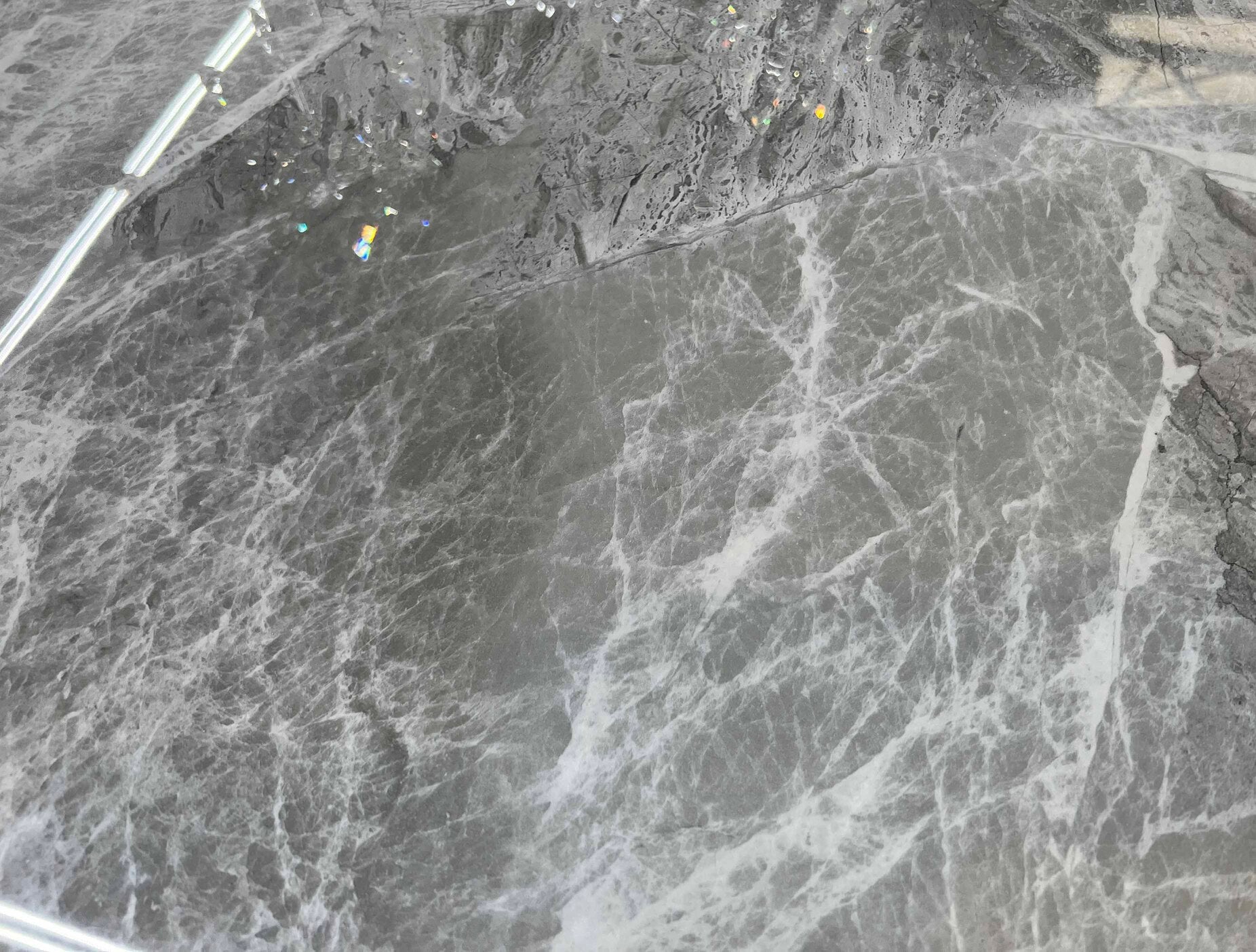 Zermatt 120cm Dining Table Grey Ceramic With 4 Zermatt Chairs