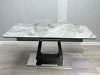 Zermatt Extendable Dining Table Grey Ceramic 