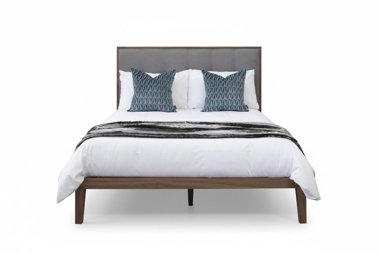 Calla Beds in Walnut/Grey - Kingsize